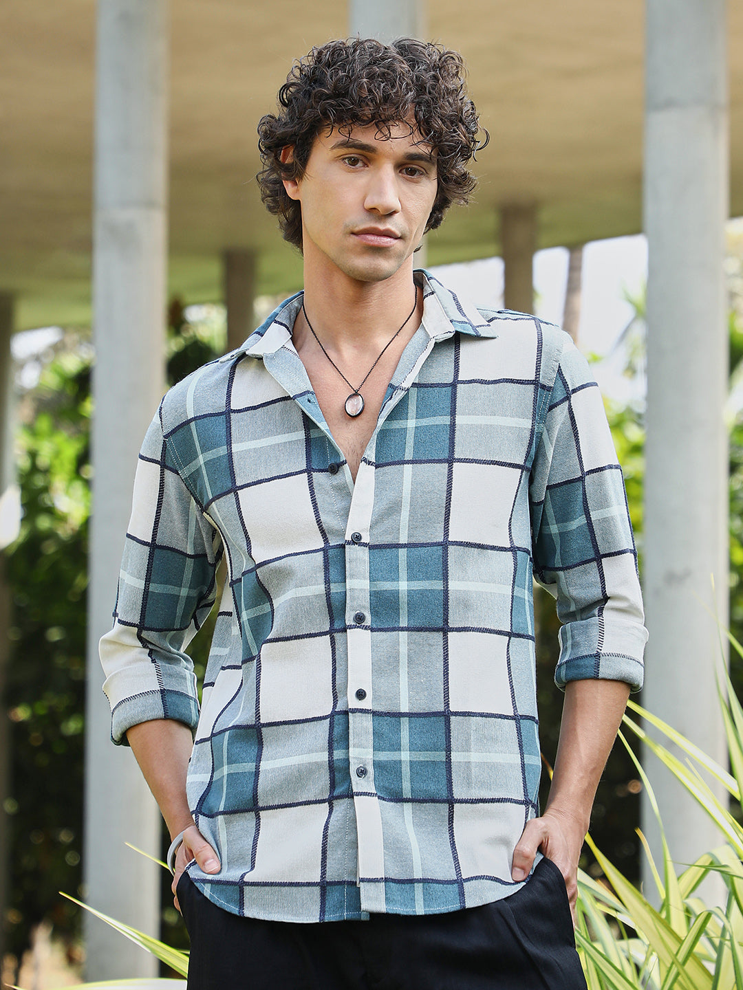 Overlaping Check Shirt