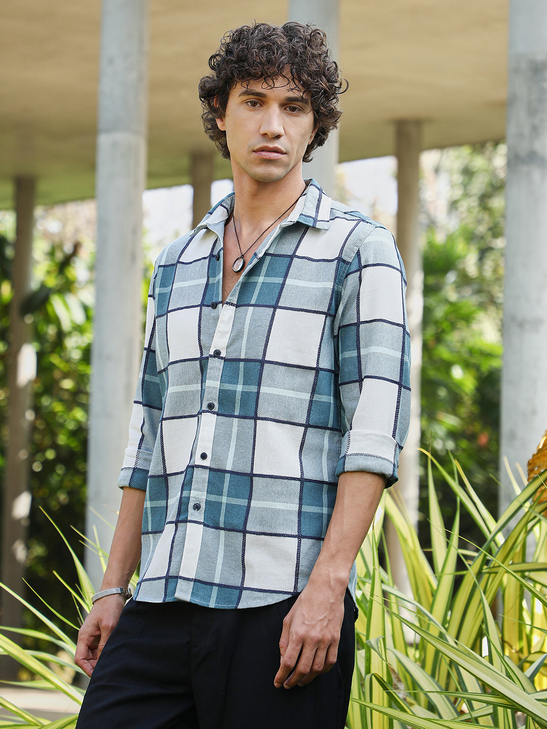 Overlaping Check Shirt