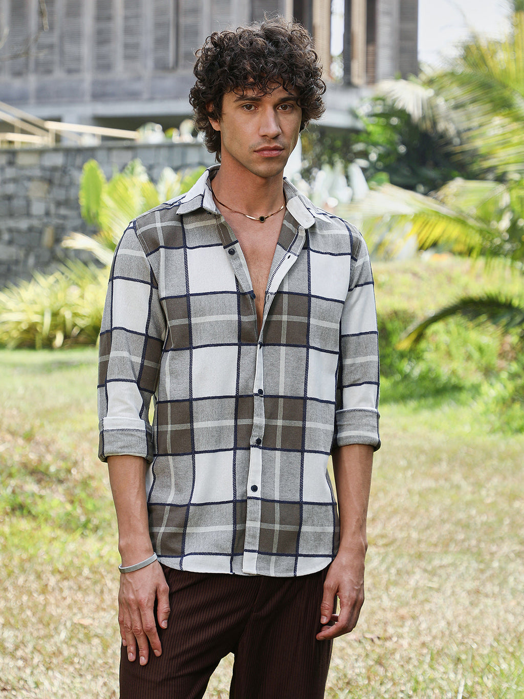 Overlaping Check Shirt