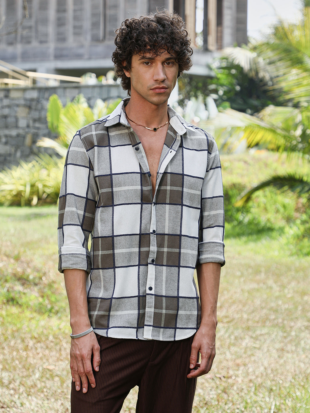 Overlaping Check Shirt