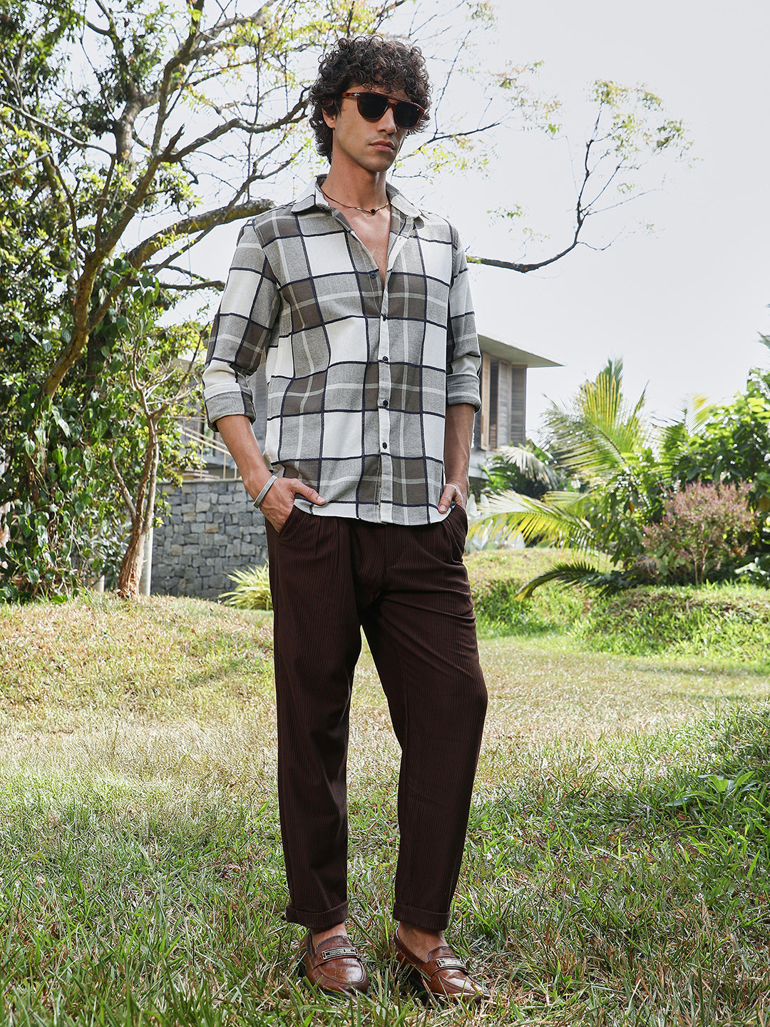 Overlaping Check Shirt