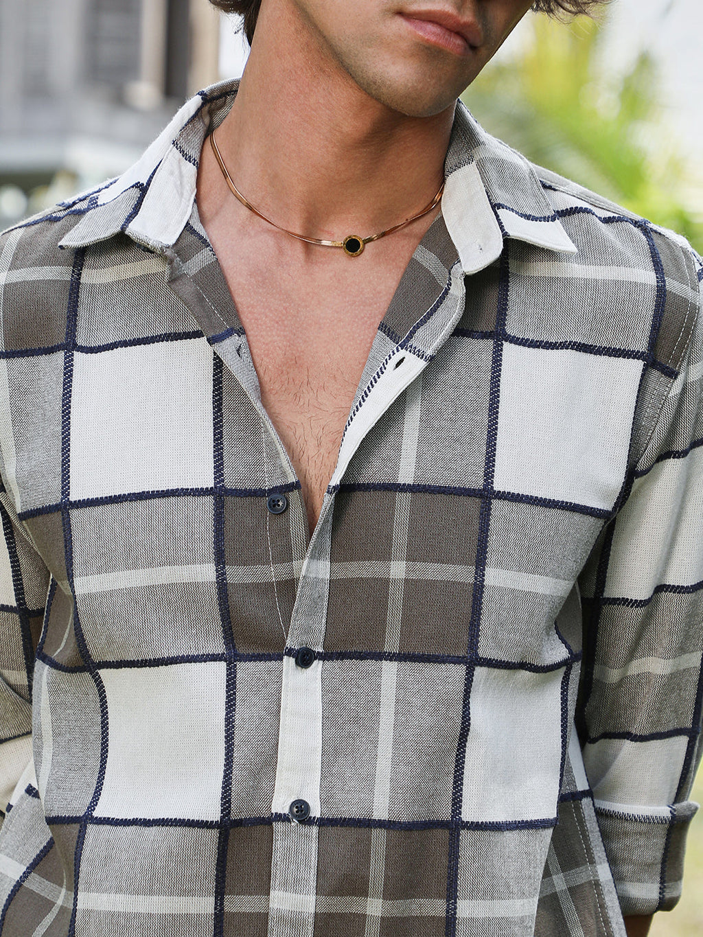Overlaping Check Shirt