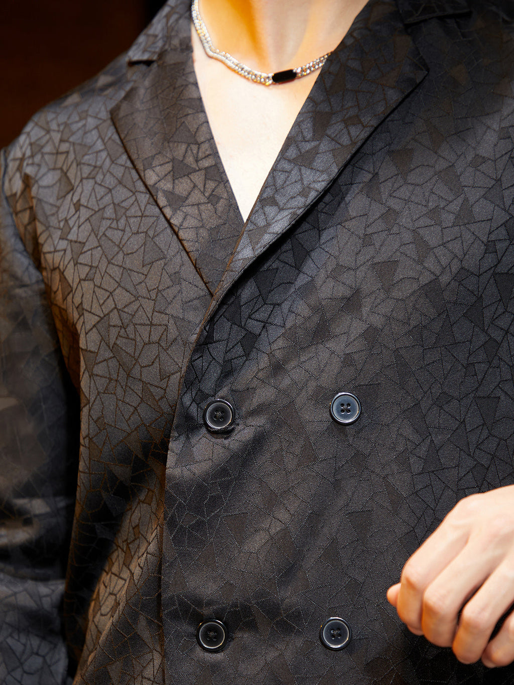 Double-Breasted Moziac Shirt