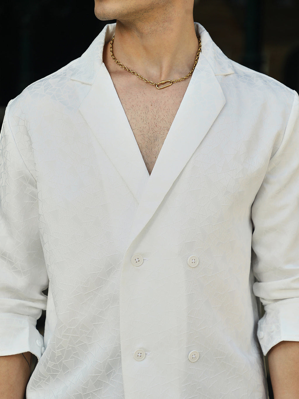 Double-Breasted Moziac Shirt