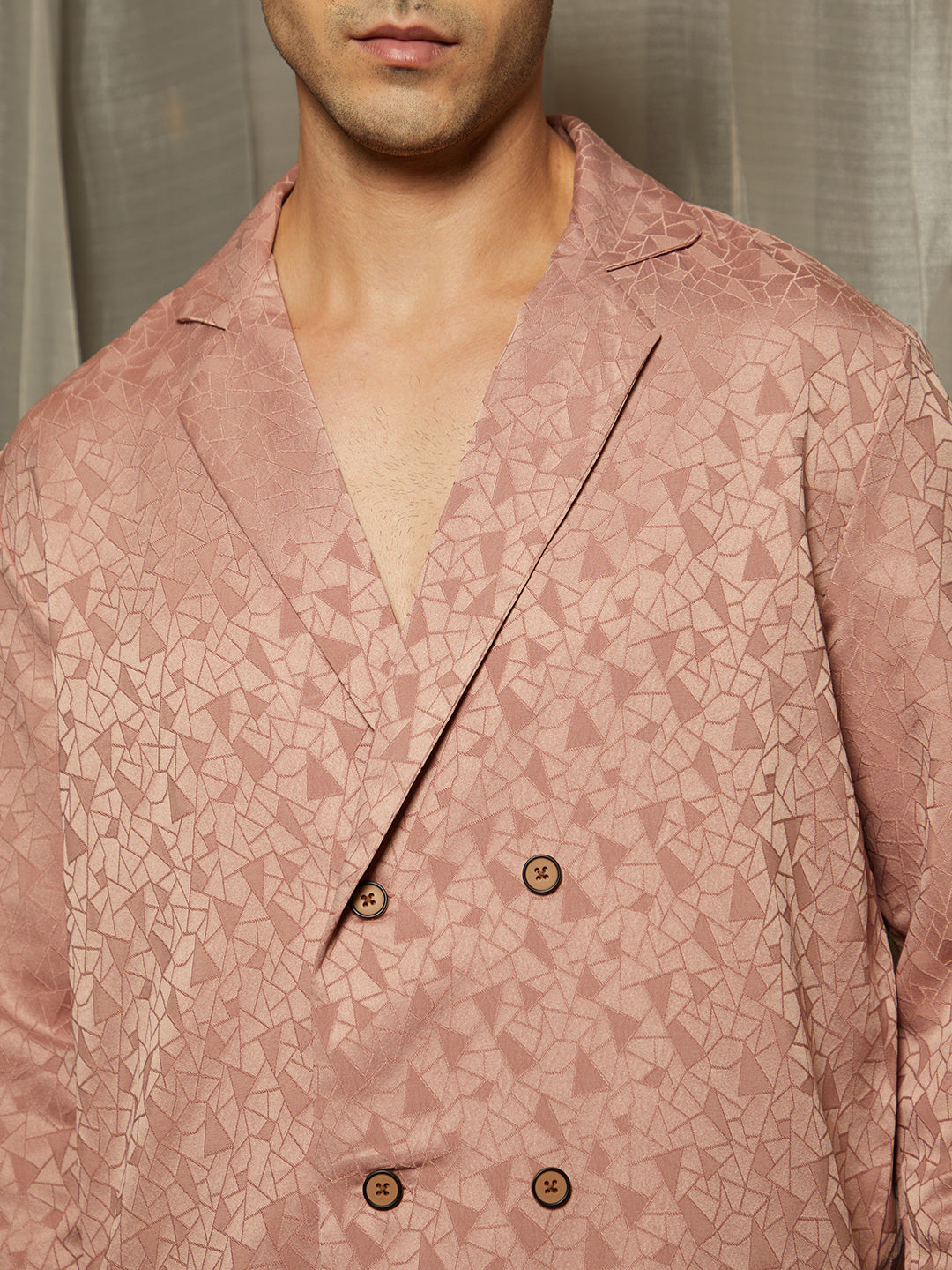 Double-Breasted Moziac Shirt