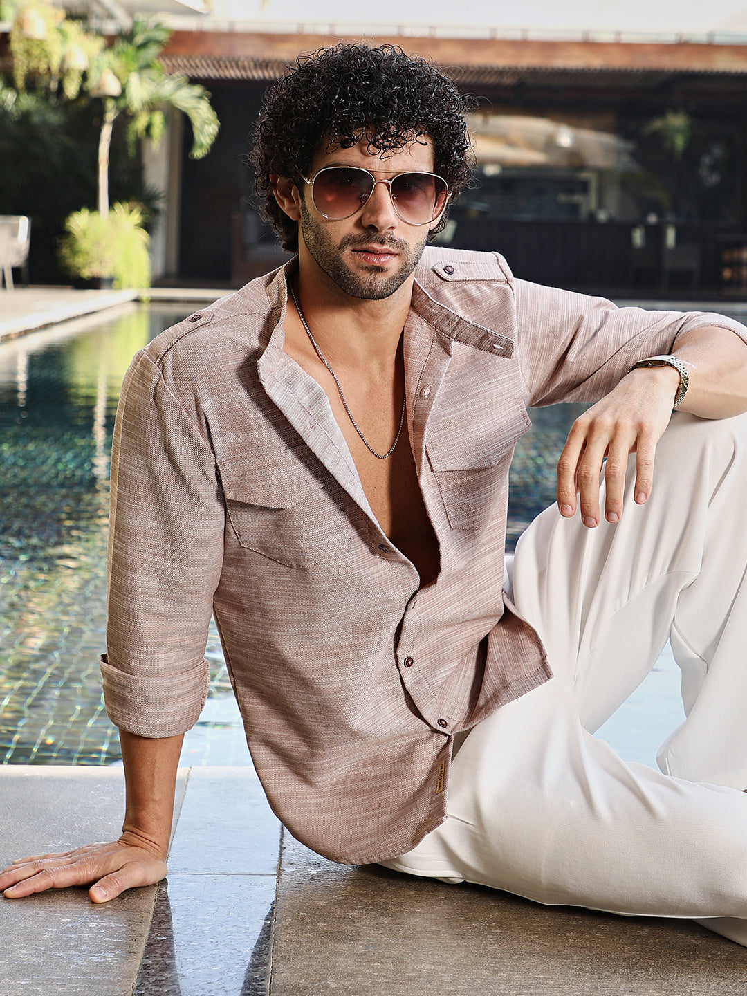 Heathered Utility-Relaxed Shirt