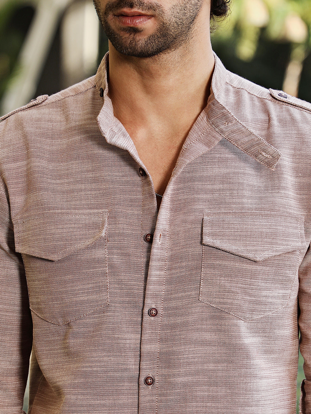 Heathered Utility-Relaxed Shirt