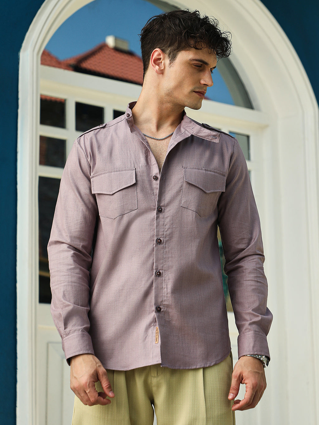 Men's Shirt Cotton Dobby