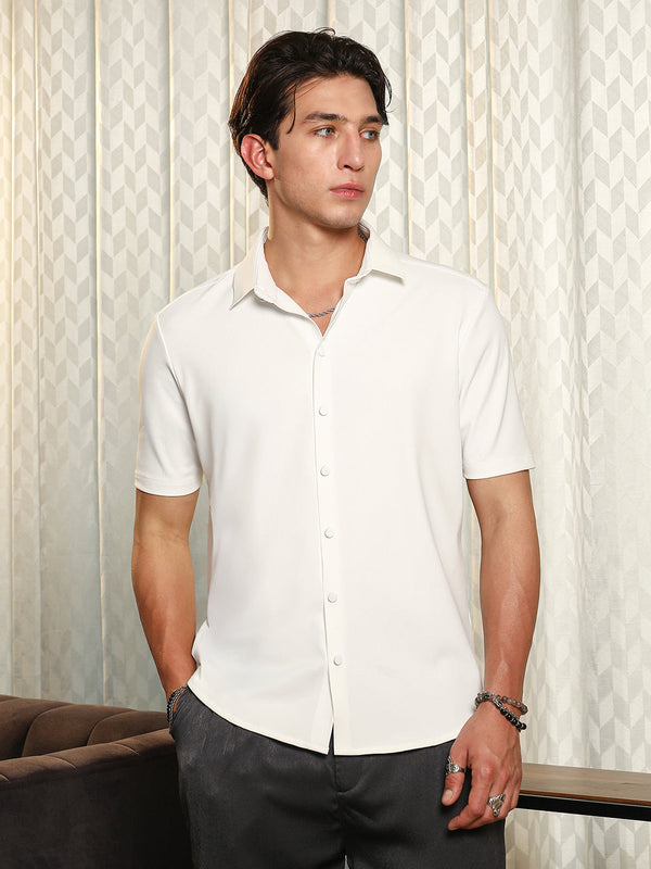 Seamless Waffle-Knit Shirt