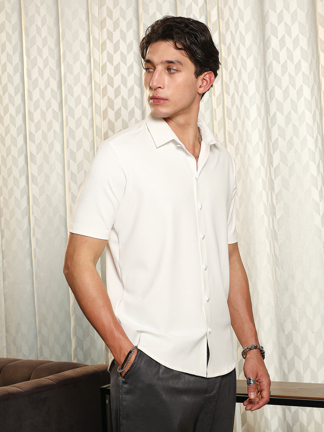 Seamless Waffle-Knit Shirt