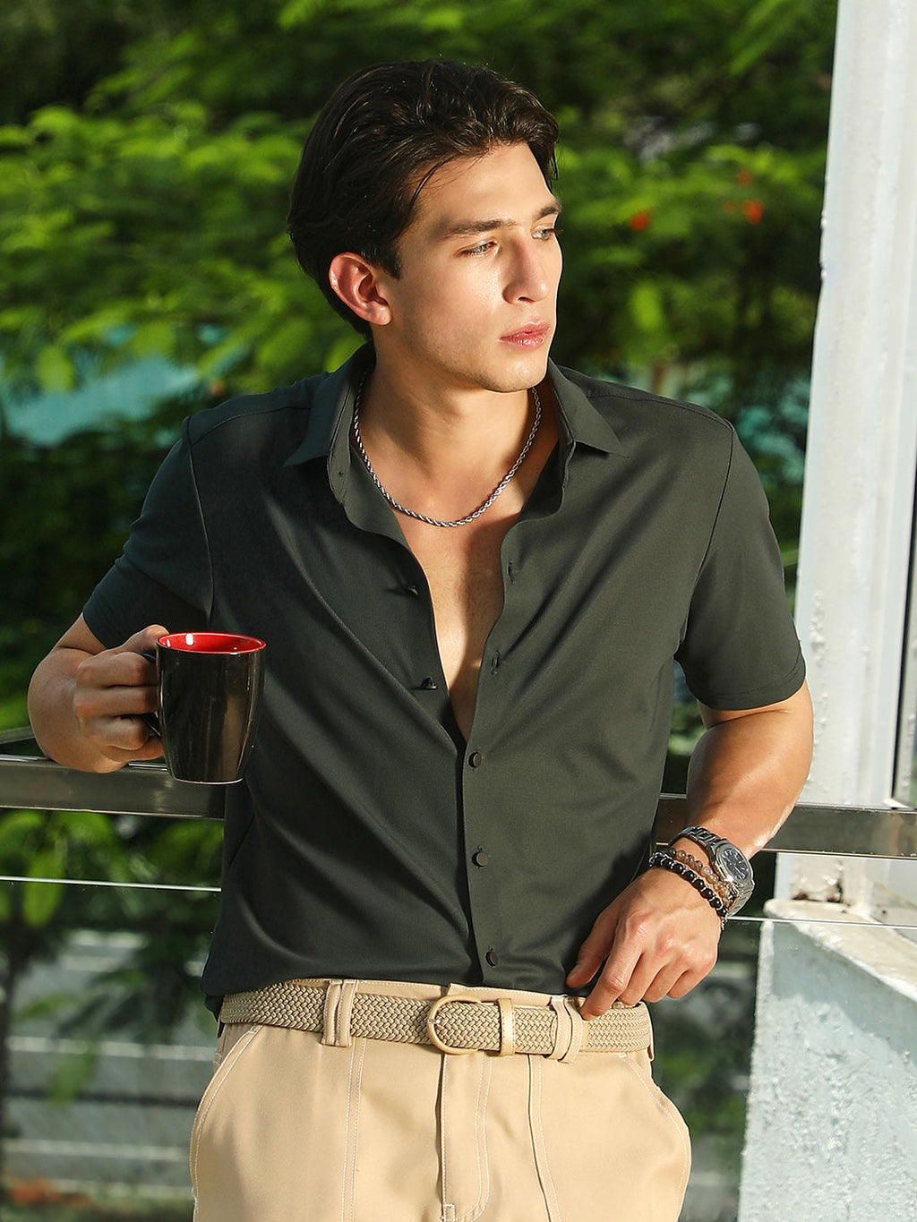 Seamless Waffle-Knit Shirt