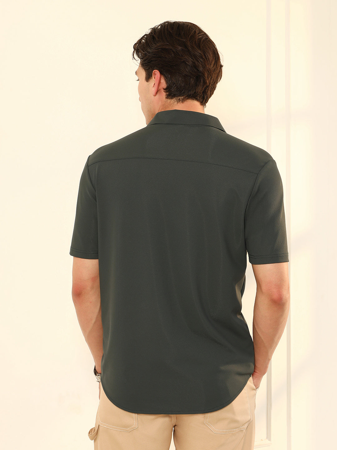 Seamless Waffle-Knit Shirt