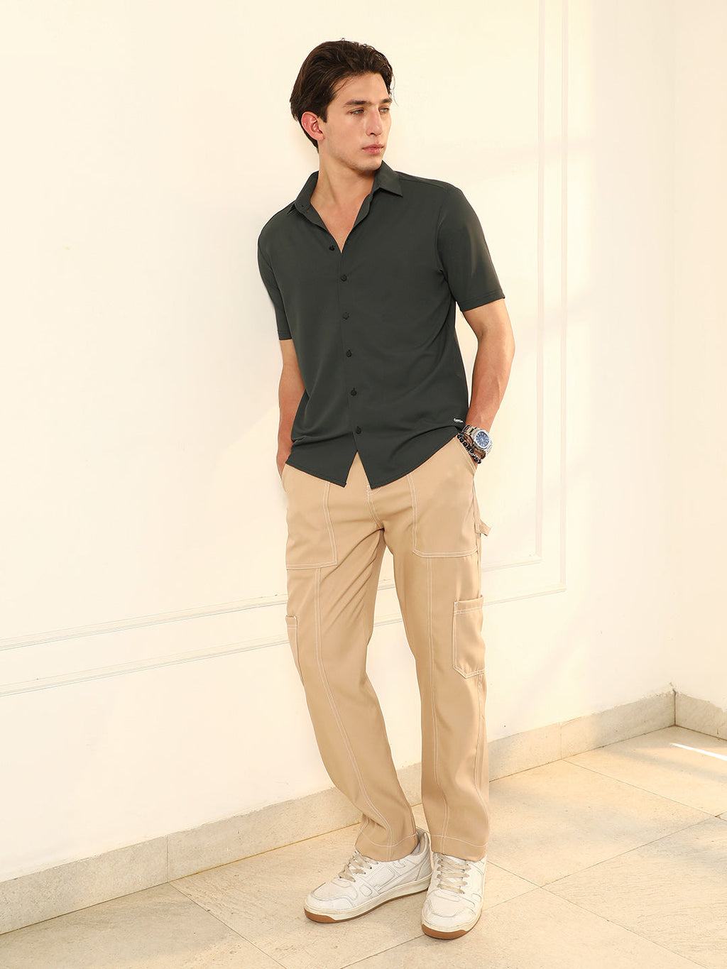 Seamless Waffle-Knit Shirt