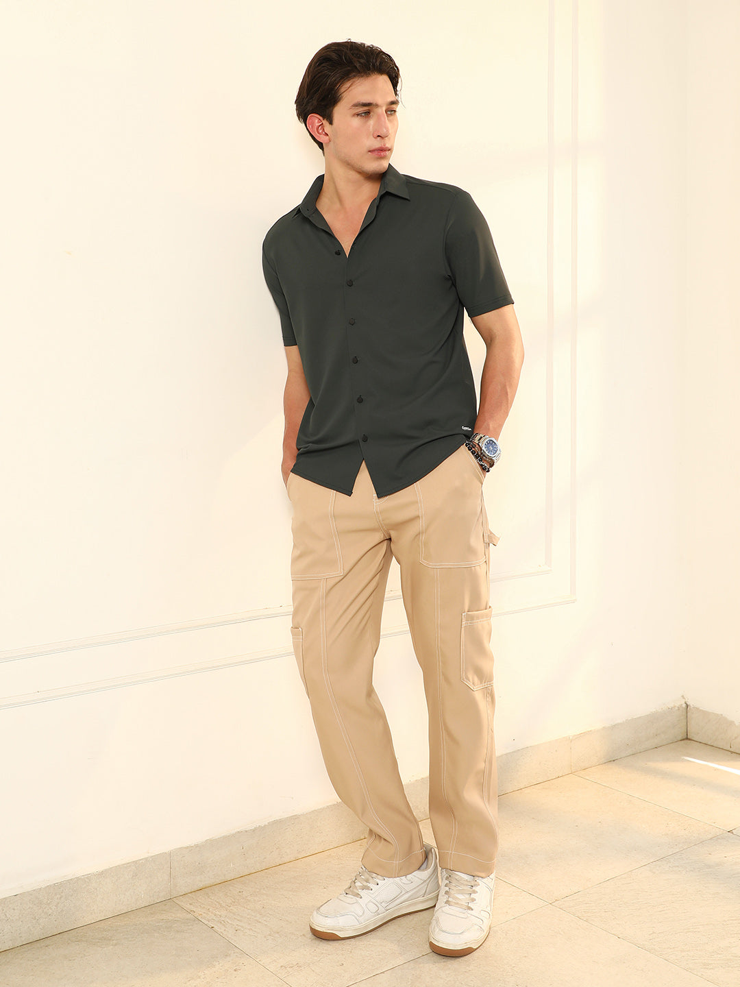 Seamless Waffle-Knit Shirt