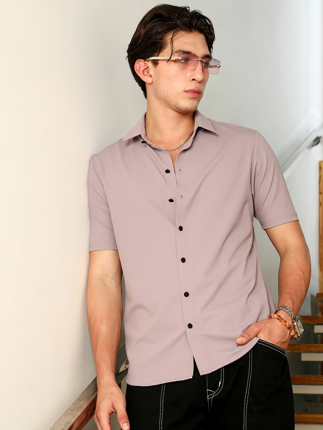 Seamless Waffle-Knit Shirt