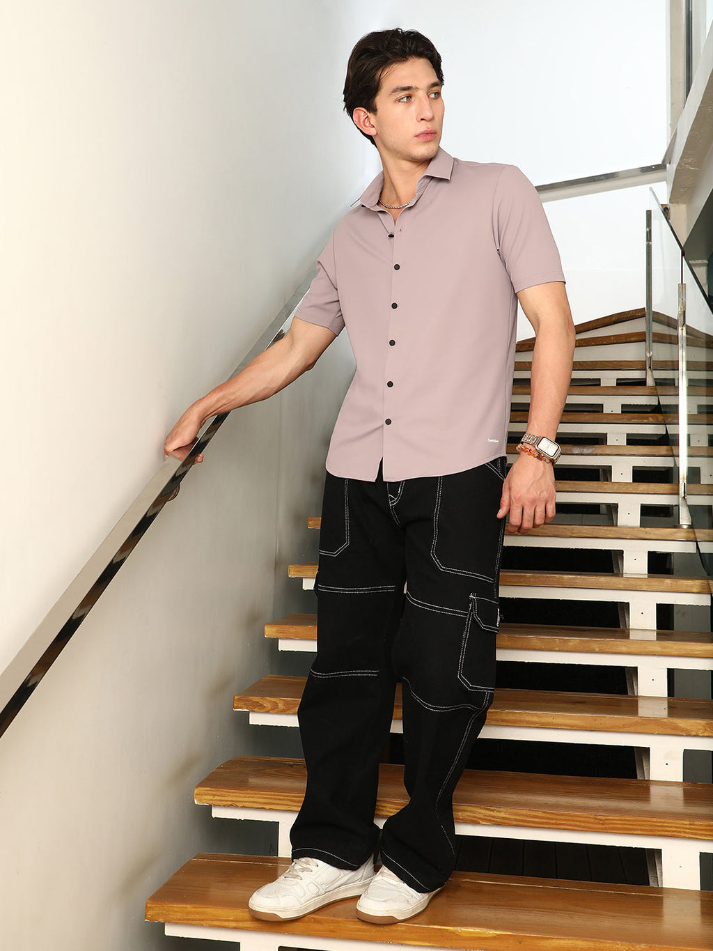 Seamless Waffle-Knit Shirt