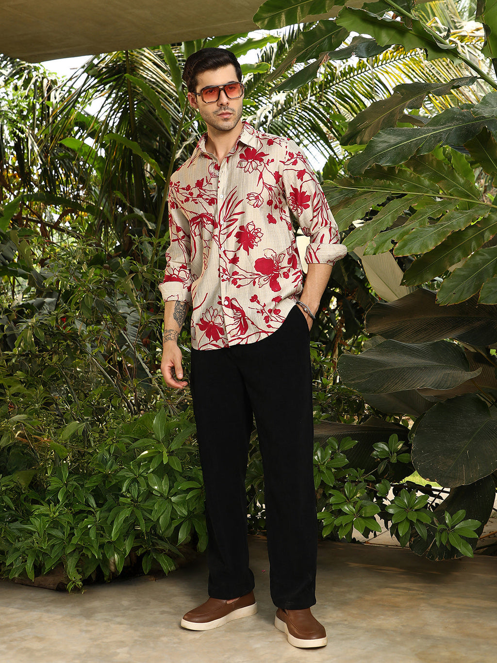 Freesia-Imprint Shirt