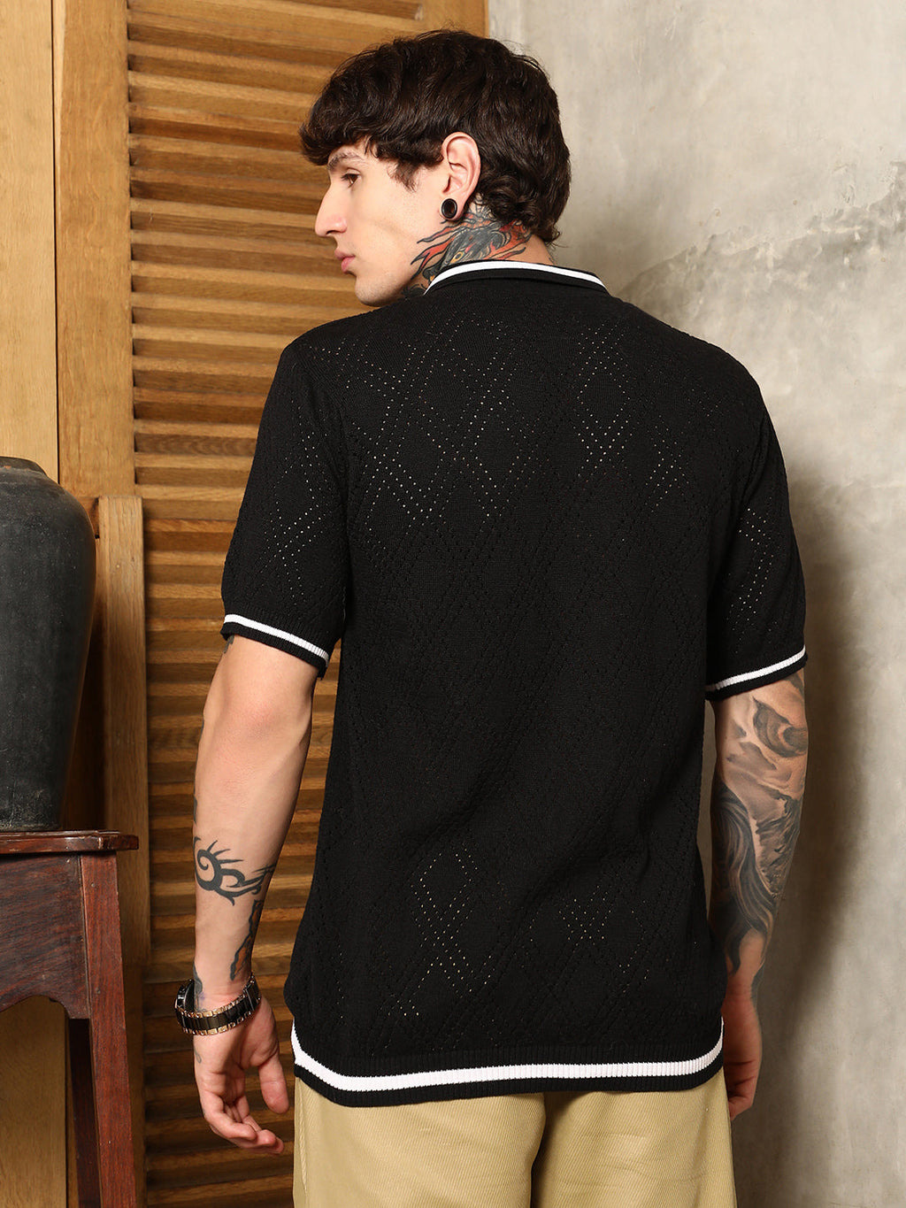 Logenze Open-Knit Shirt