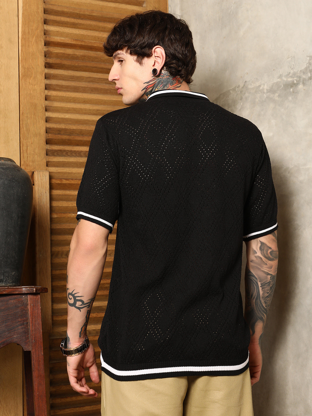 Logenze Open-Knit Shirt