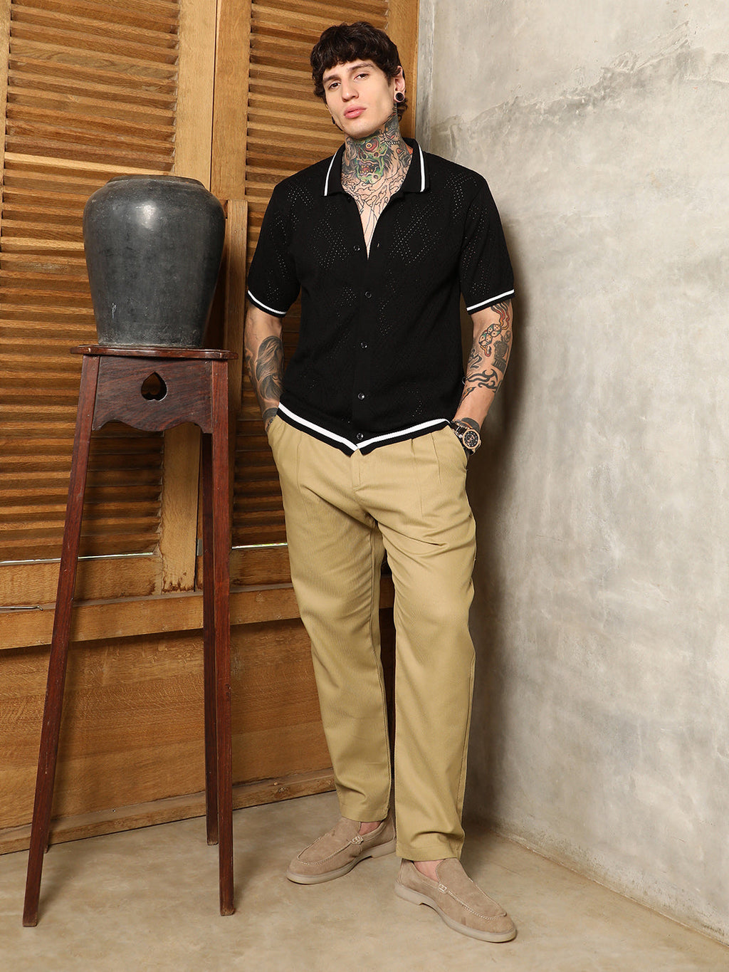 Logenze Open-Knit Shirt