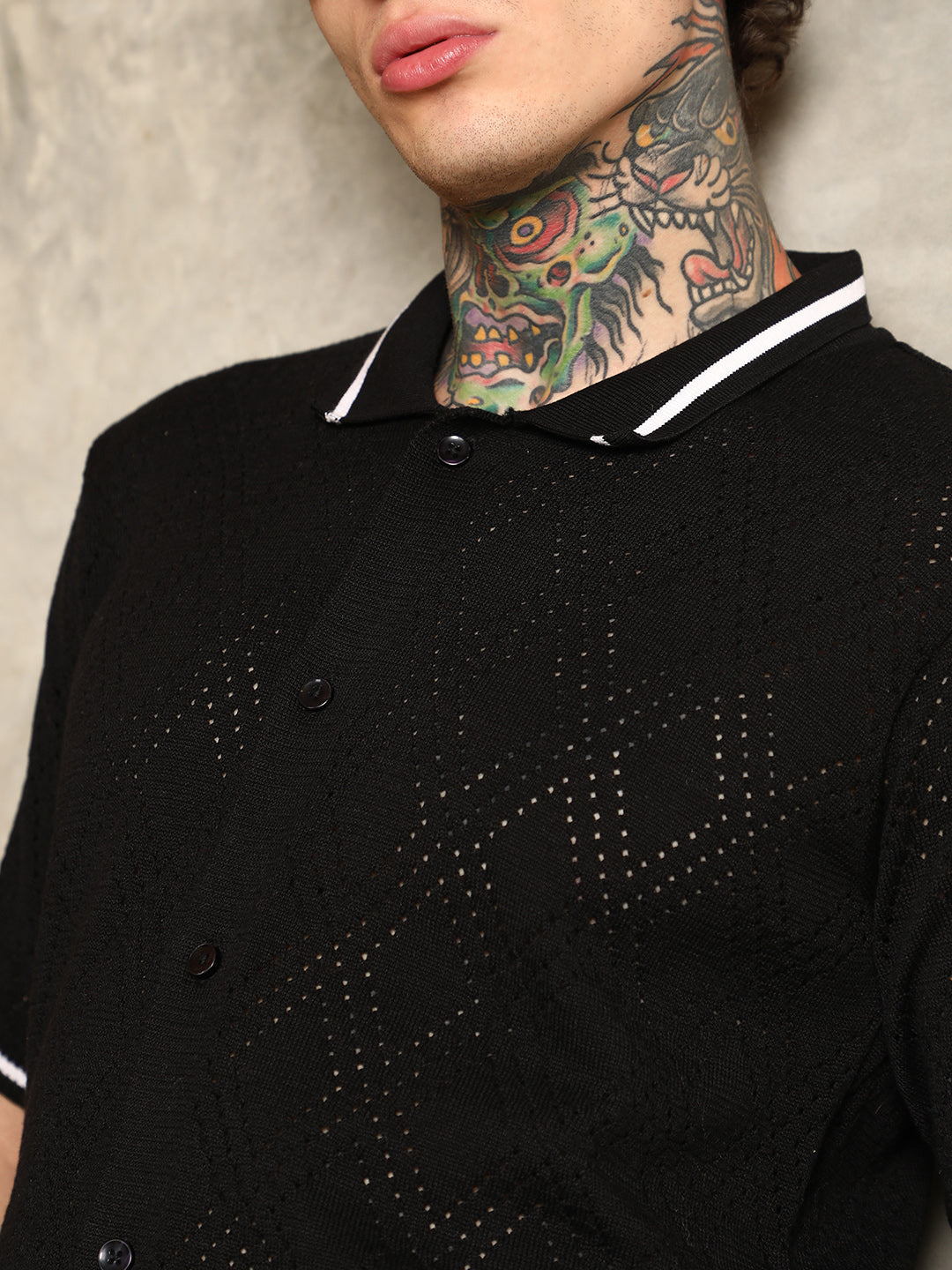 Logenze Open-Knit Shirt