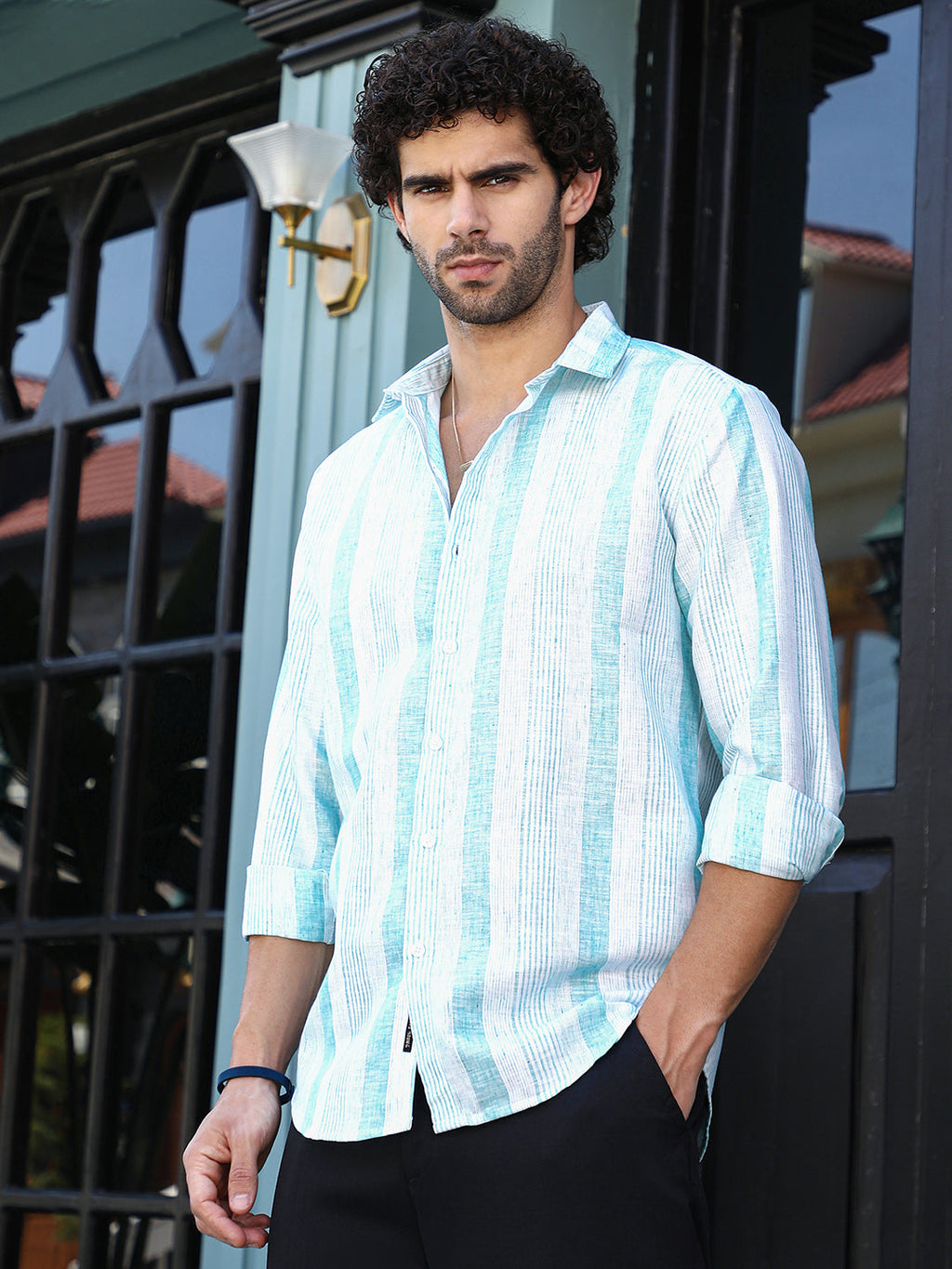 Pincandy-Striped Regular Shirt