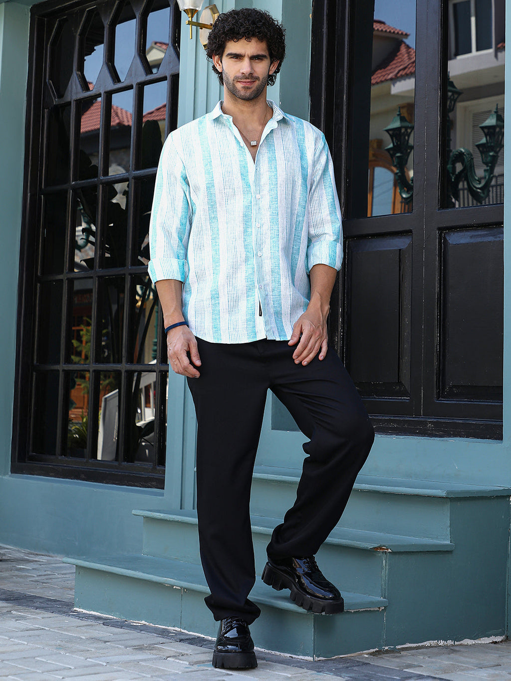 Pincandy-Striped Regular Shirt