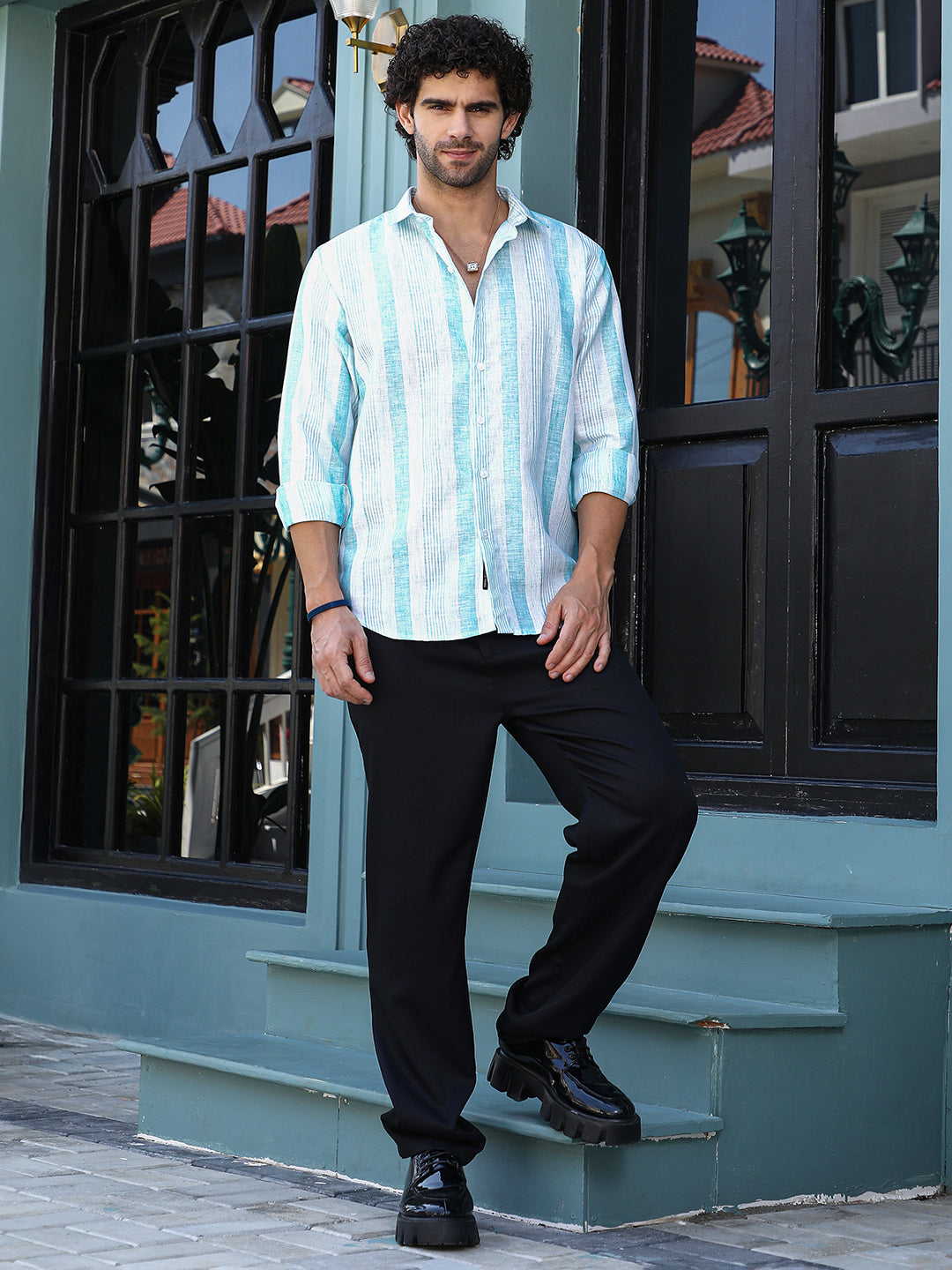 Pincandy-Striped Regular Shirt