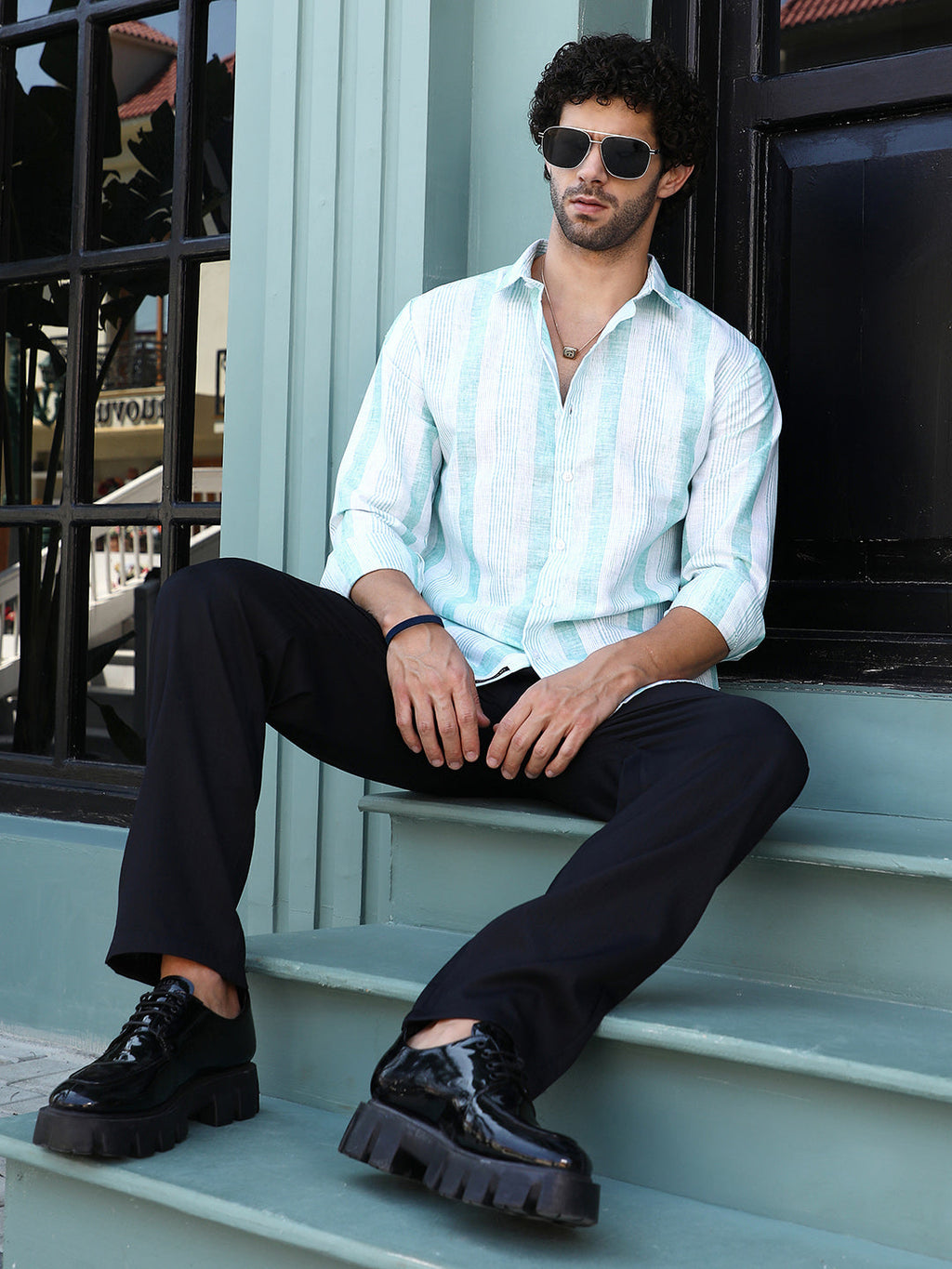 Pincandy-Striped Regular Shirt