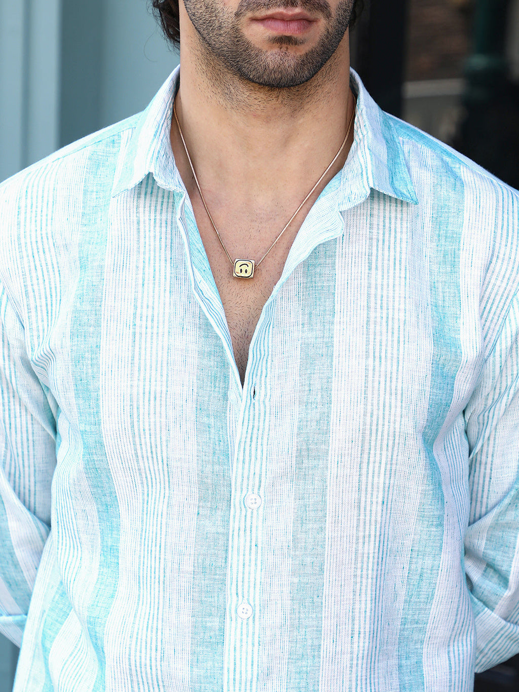 Pincandy-Striped Regular Shirt