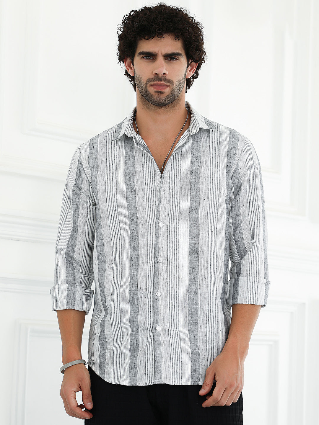 Pincandy-Striped Regular Shirt