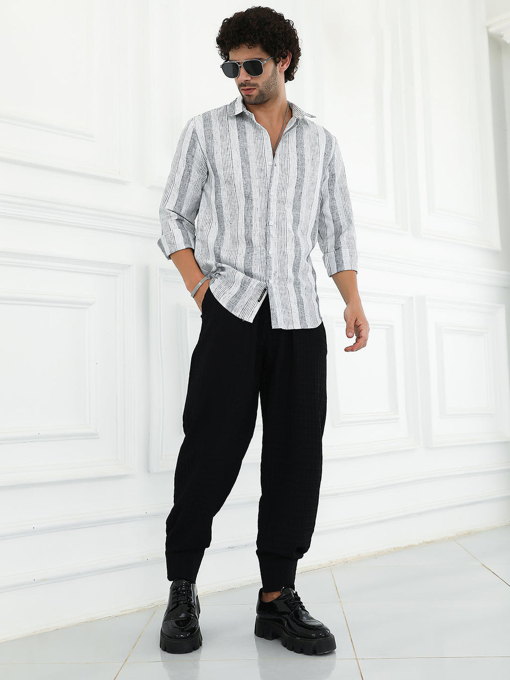 Pincandy-Striped Regular Shirt