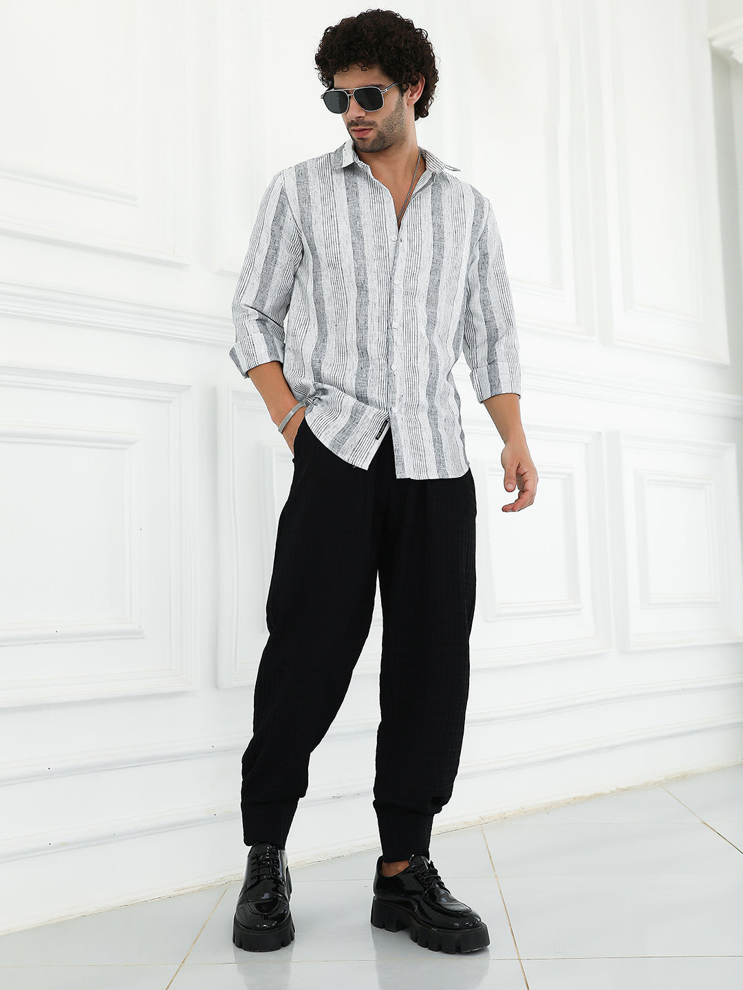 Pincandy-Striped Regular Shirt