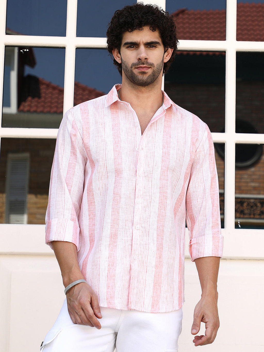 Pincandy-Striped Regular Shirt