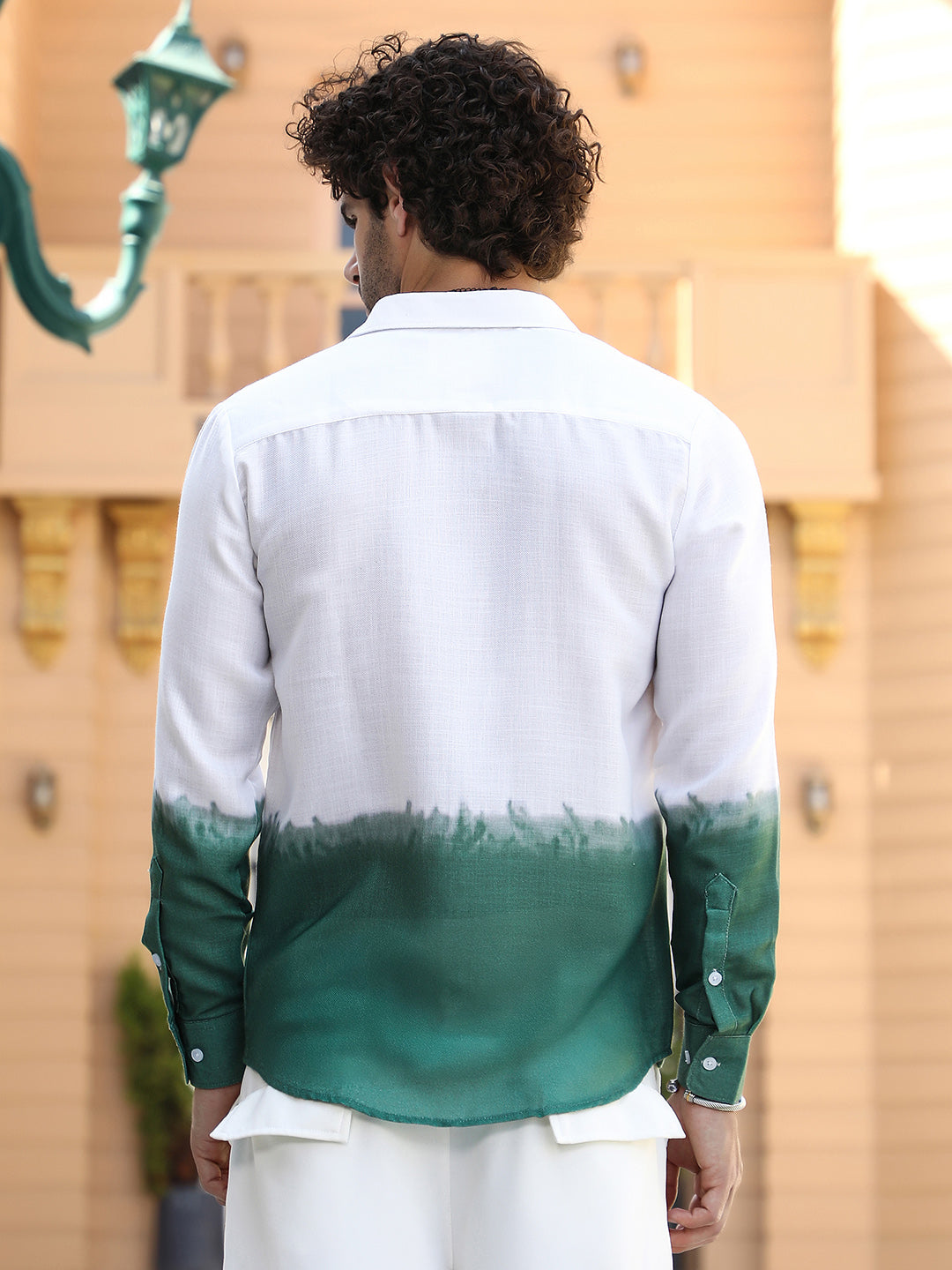 Ombre-Plunge Regular Shirt