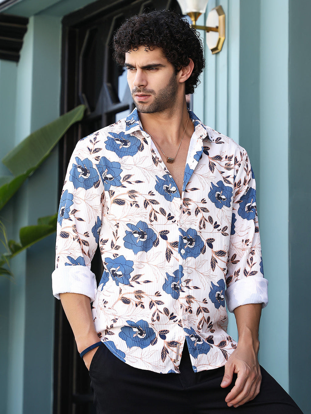 Vivid-Bloom Tactile Shirt