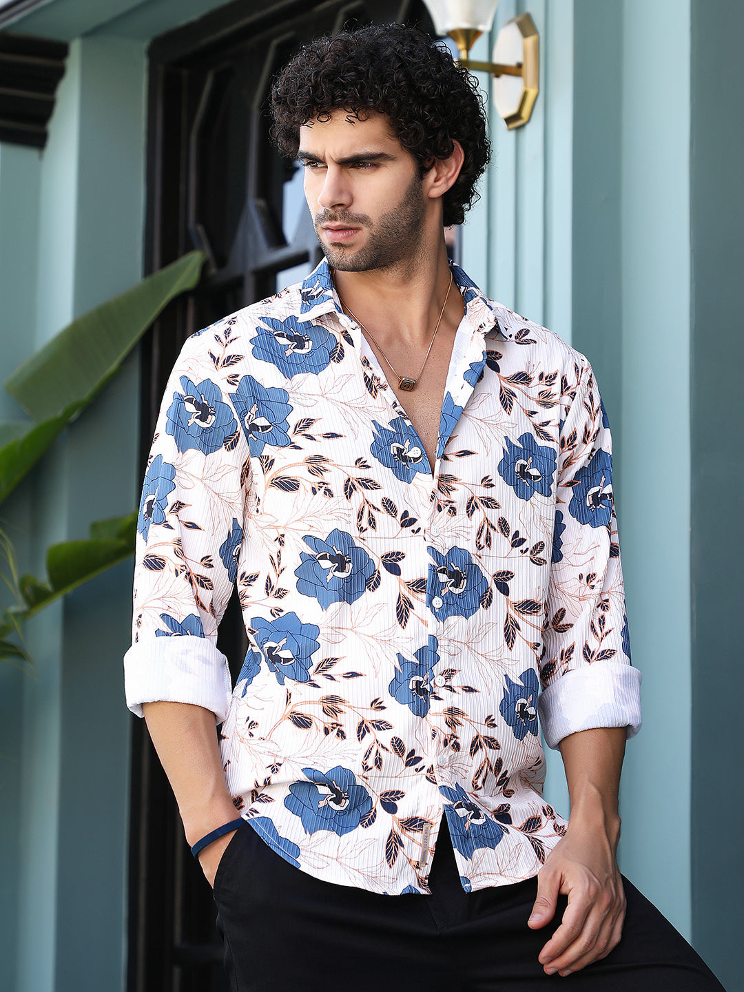 Vivid-Bloom Tactile Shirt