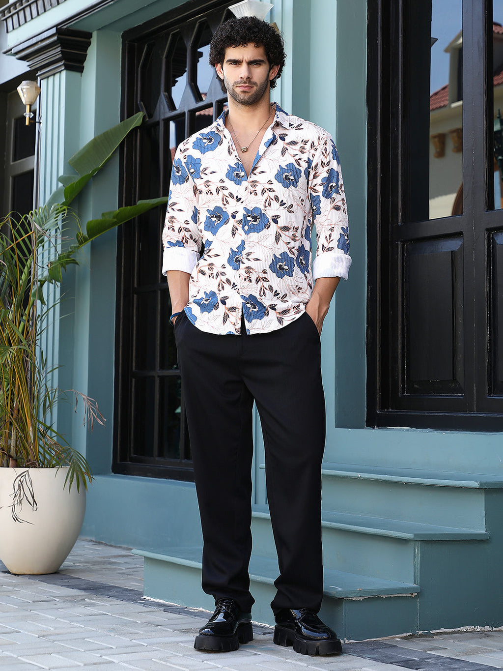 Vivid-Bloom Tactile Shirt