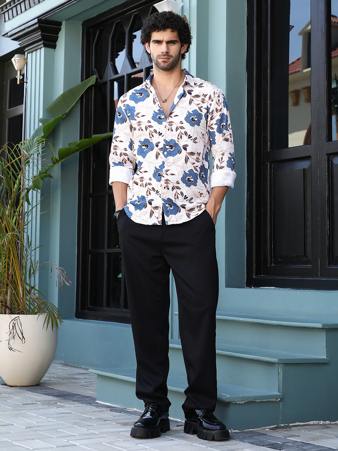 Vivid-Bloom Tactile Shirt