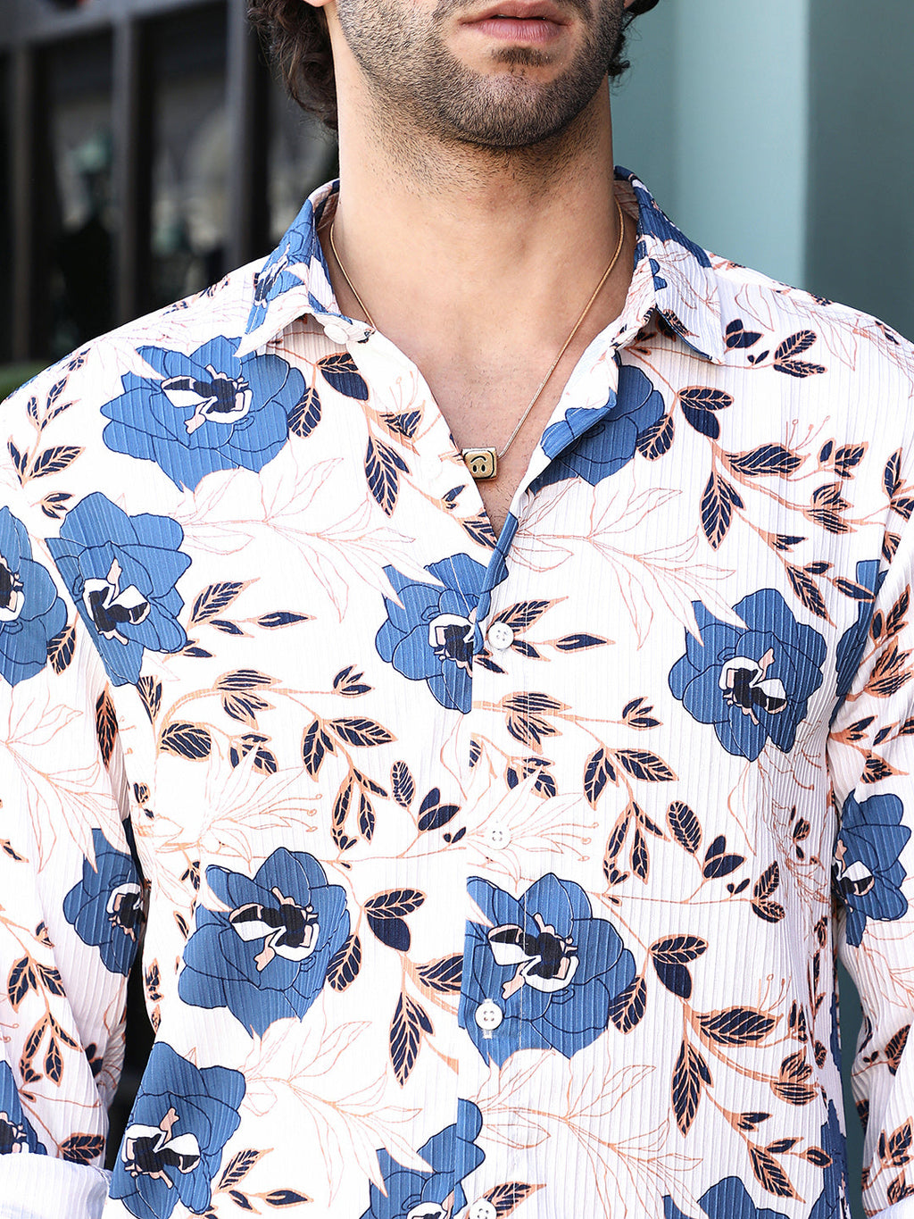 Vivid-Bloom Tactile Shirt