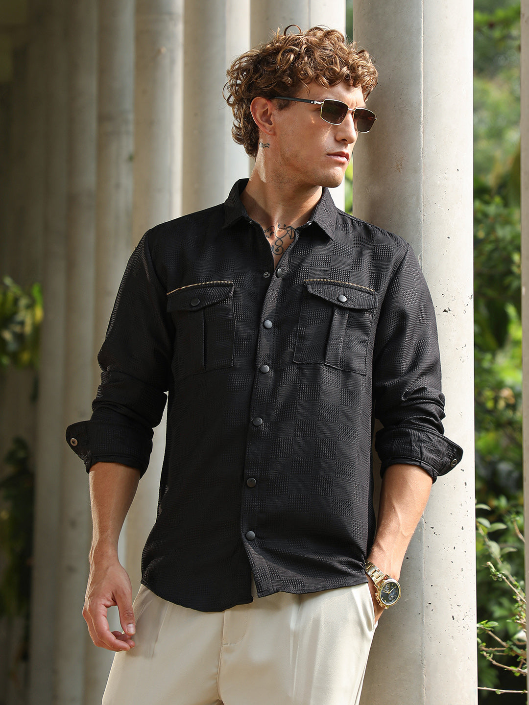Tactile-Utility Relaxed Shirt