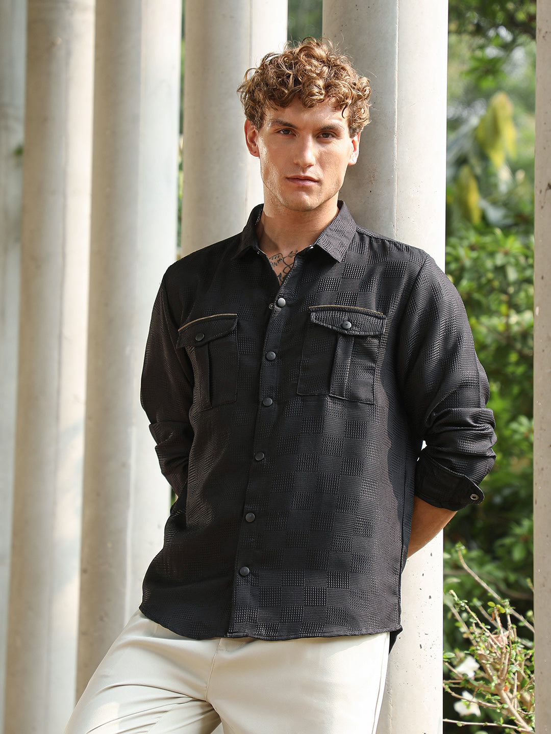 Tactile-Utility Relaxed Shirt