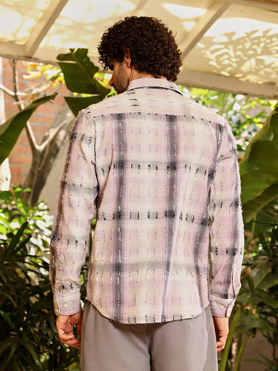 Distressed-Check Shirt