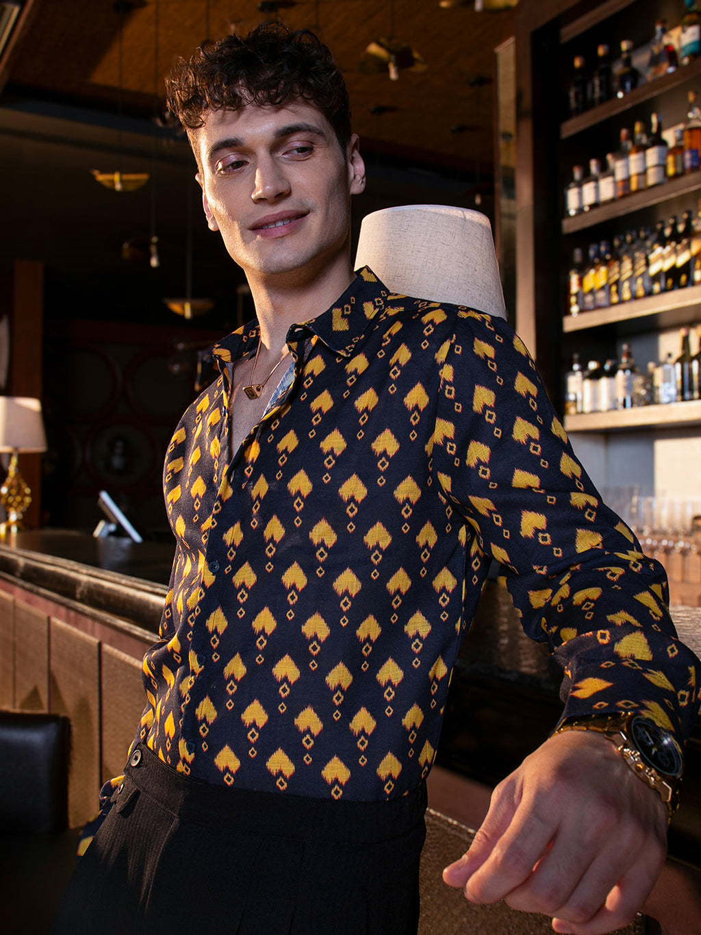 Indie Block-Print Shirt