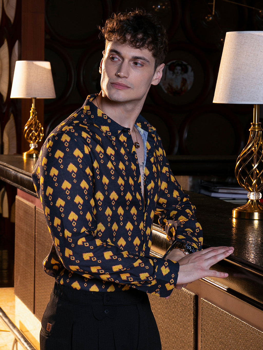 Indie Block-Print Shirt