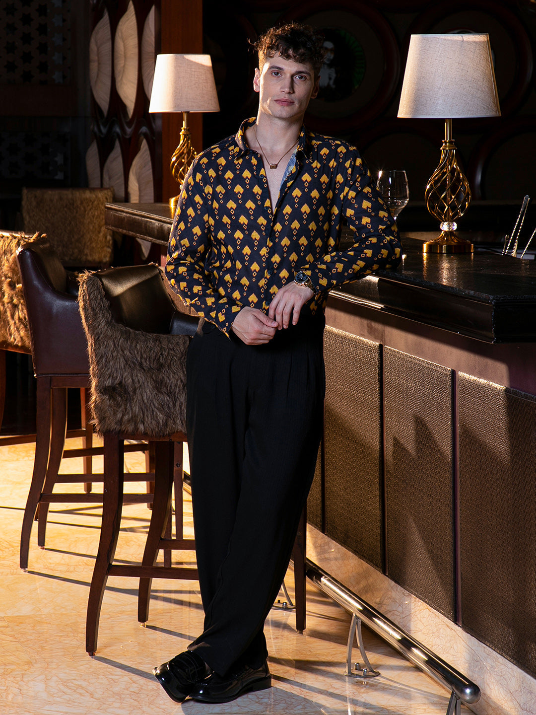 Indie Block-Print Shirt