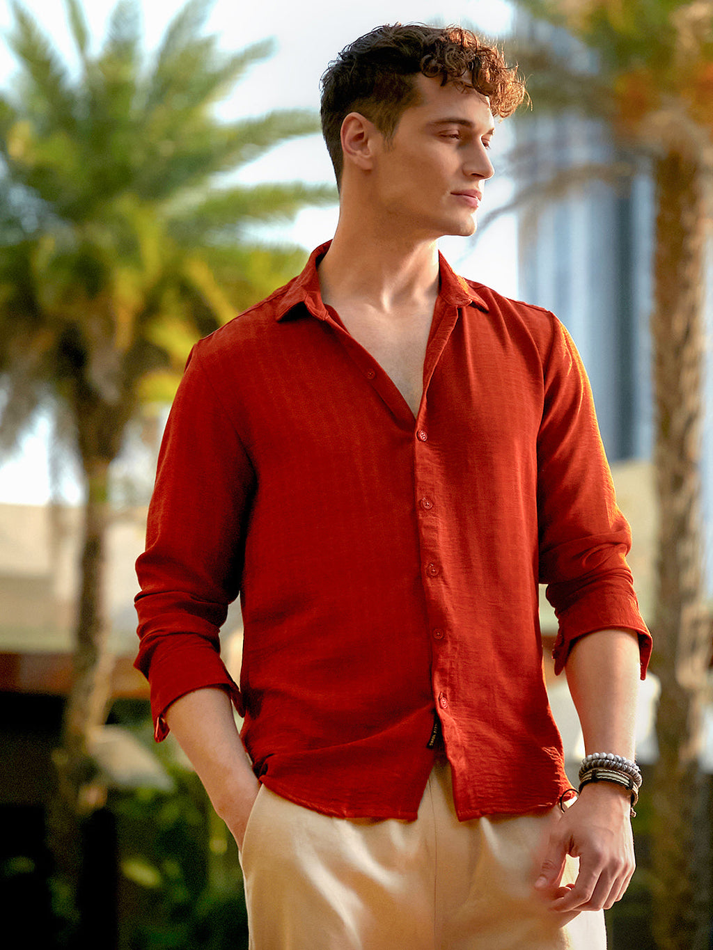 Cubic-Woven Regular Shirt