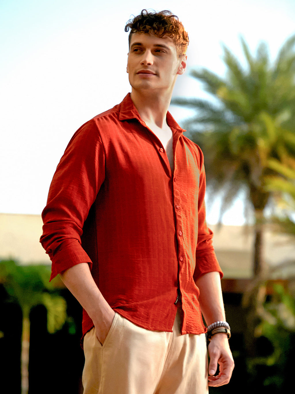 Cubic-Woven Regular Shirt