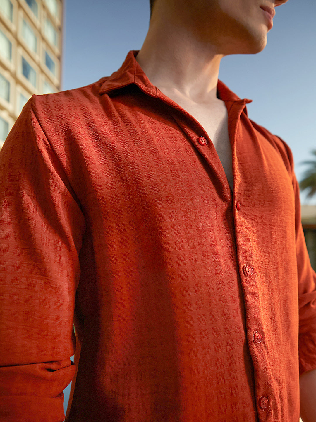 Cubic-Woven Regular Shirt