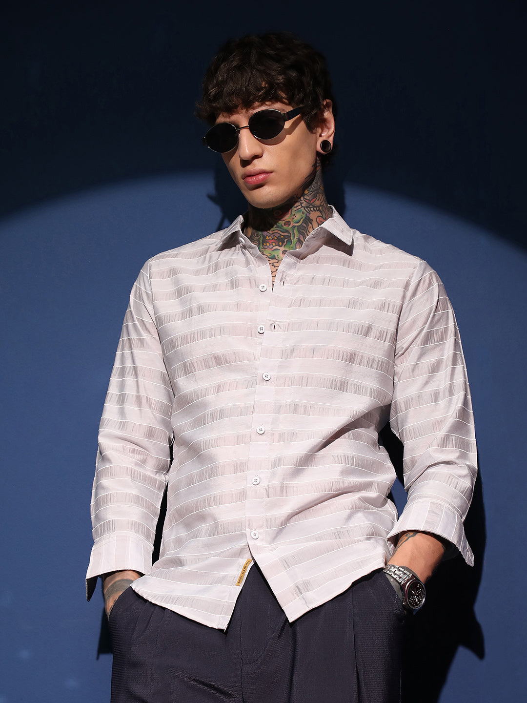 Parallel-Stripe Shirt